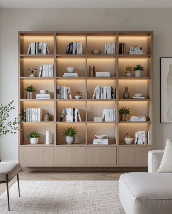 stylish space saving bookshelf display