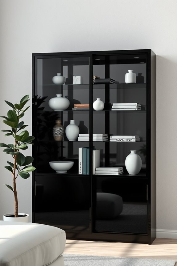 stylish space saving display cabinets