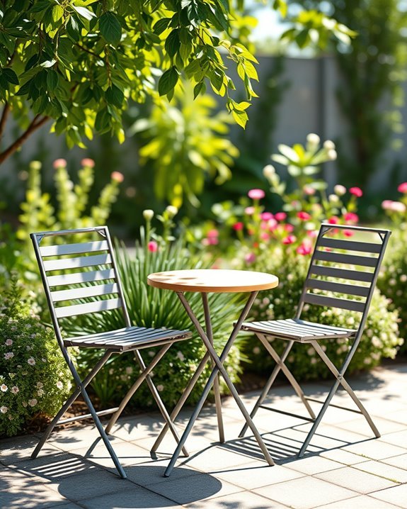 stylish space saving outdoor dining