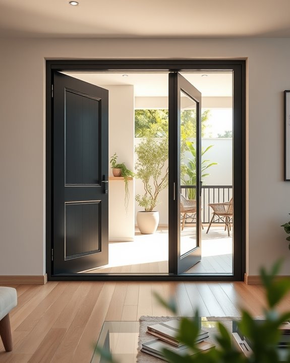 stylish space saving pocket doors