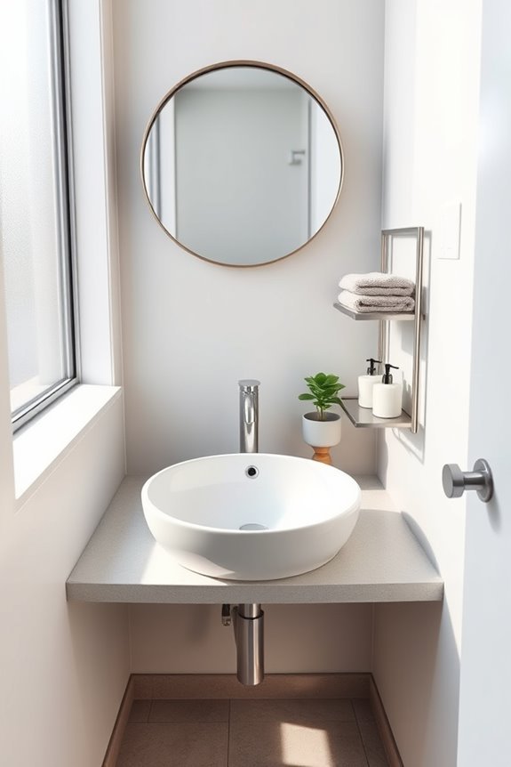 stylish space saving round sinks