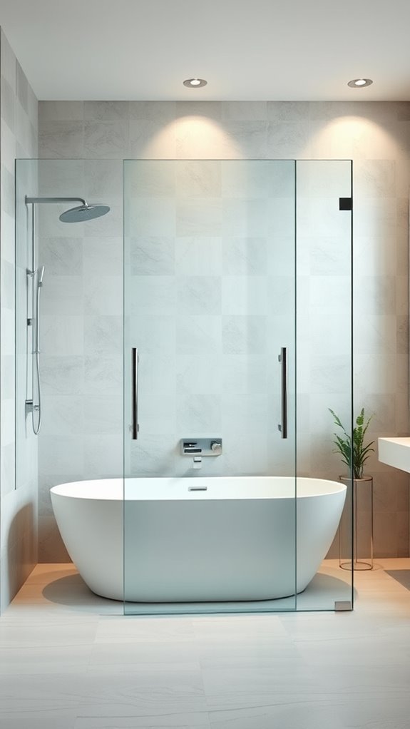 stylish space saving shower doors
