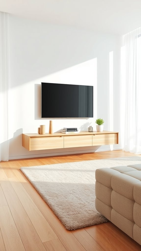 stylish space saving tv solution