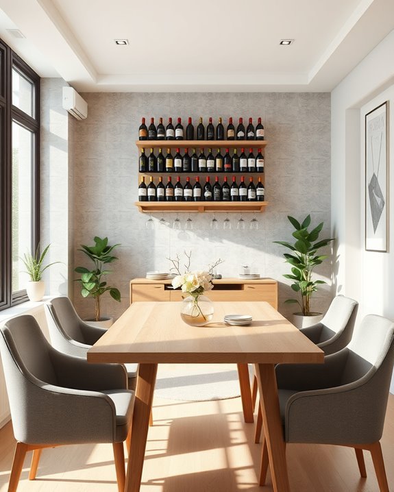 stylish space saving wine storage