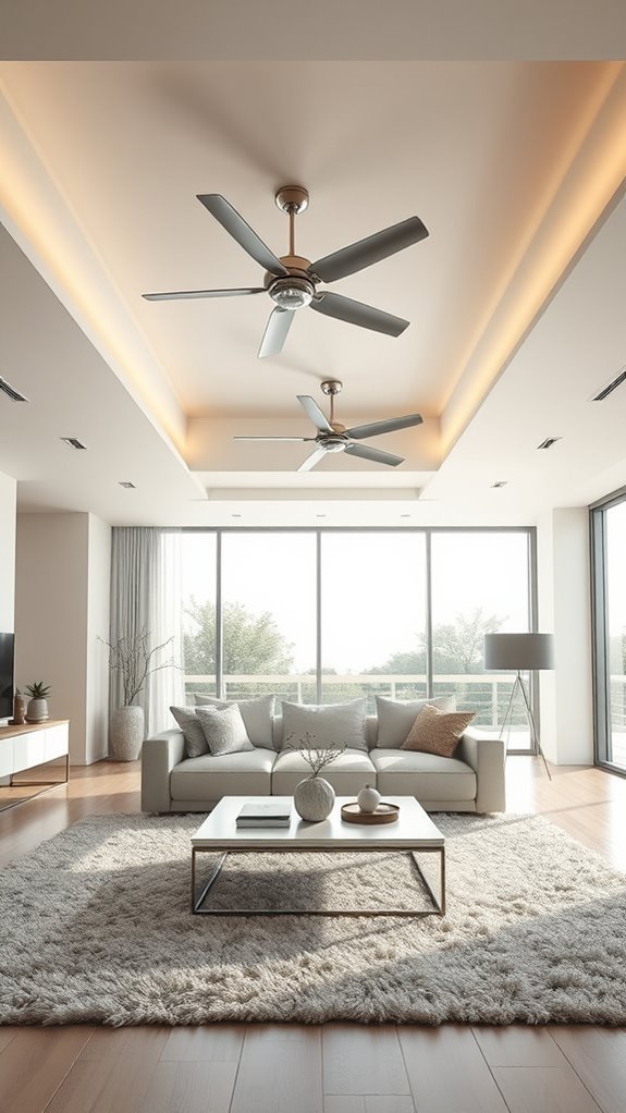 stylish split level ceiling fans