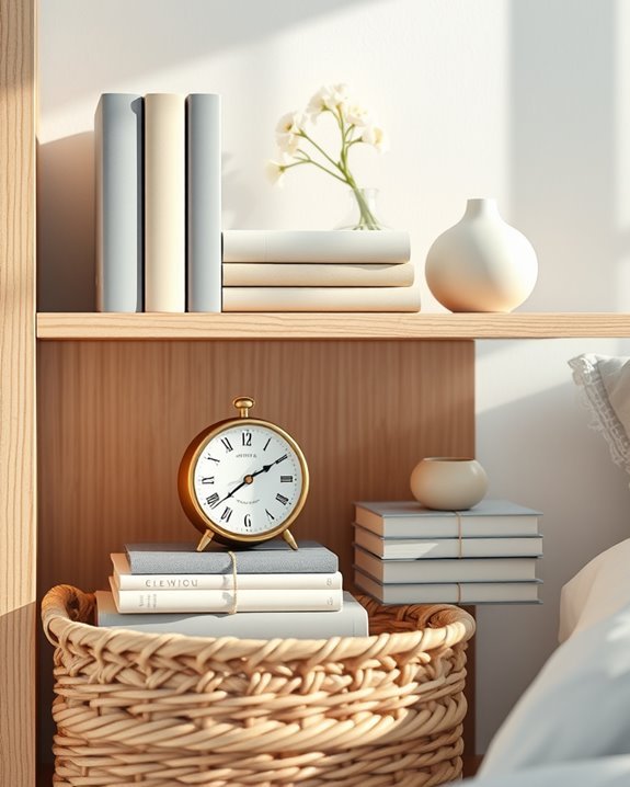 stylish stacked book decor