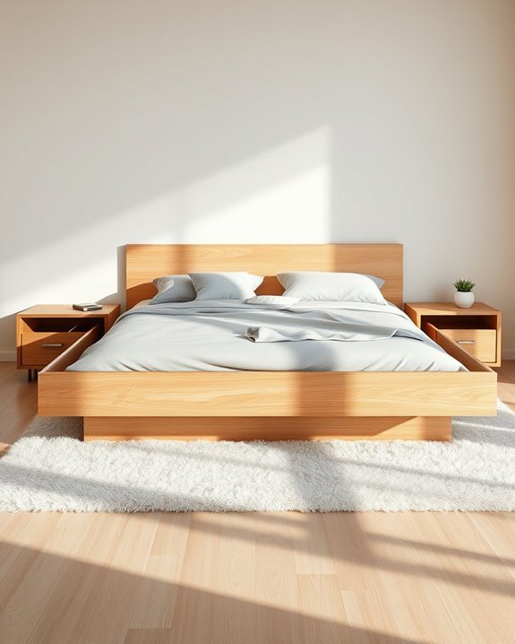 stylish storage bed design