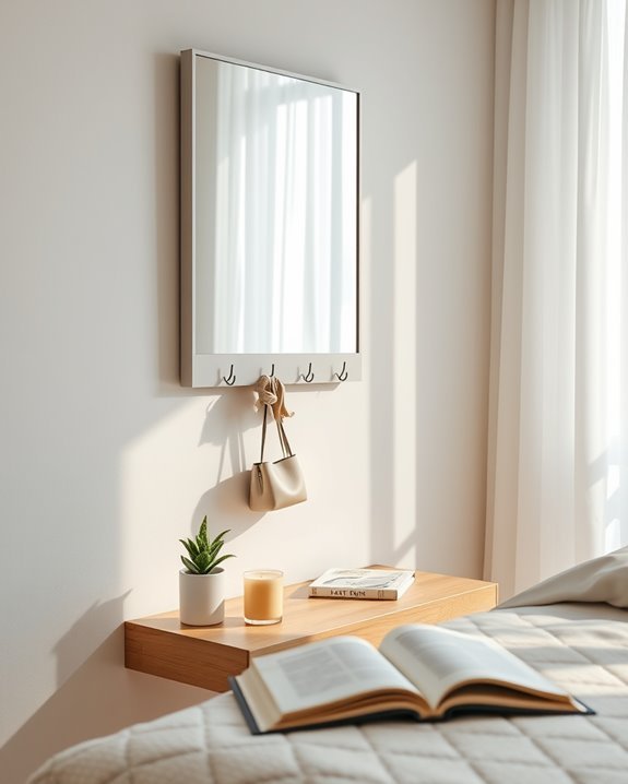 stylish storage mirror hooks
