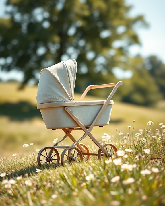 stylish stroller baby photoshoot