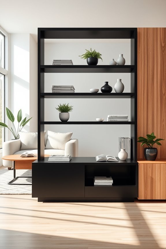 stylish two tone shelving solution