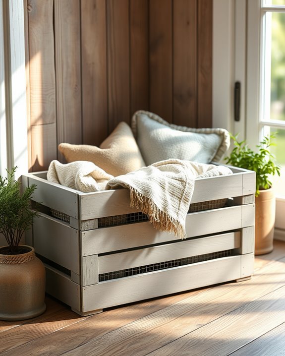 stylish upcycled wooden storage