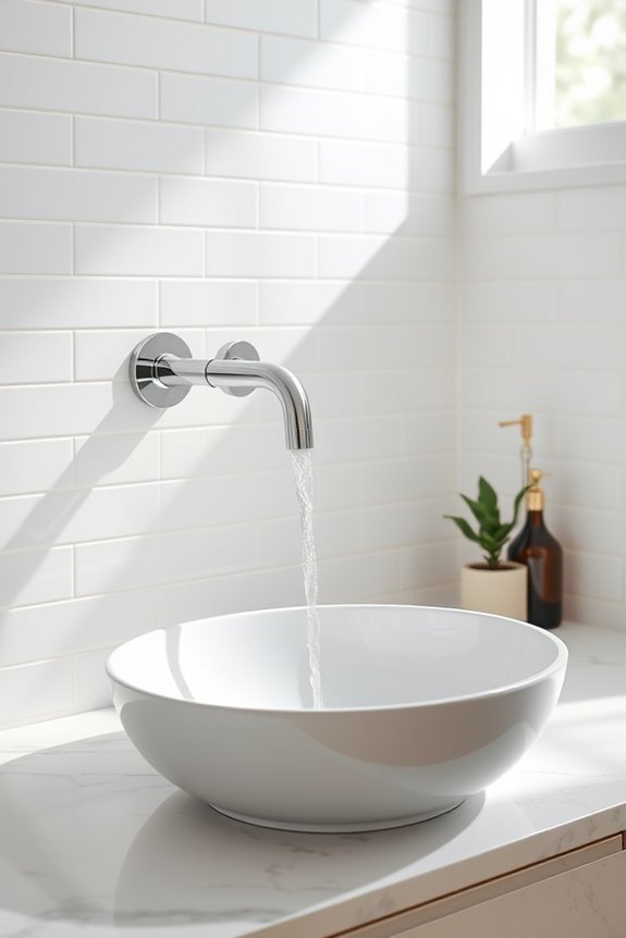 stylish wall mounted bathroom faucet