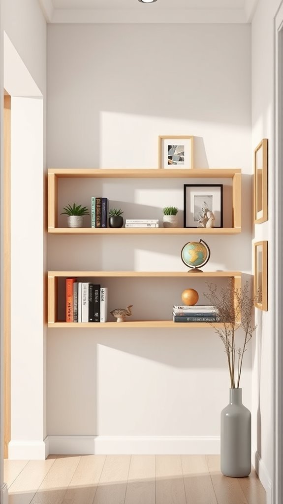 stylish wall mounted bookshelves ideas