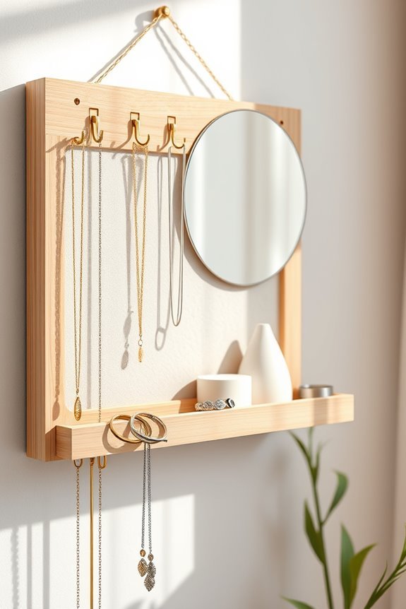 stylish wall mounted jewelry organization