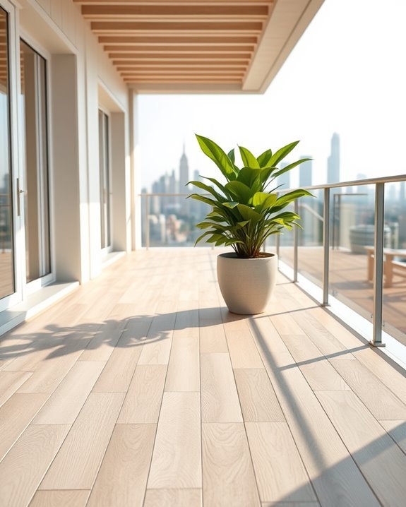 stylish water resistant balcony flooring