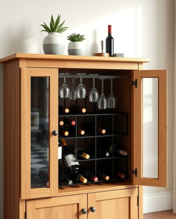 stylish wine rack integration