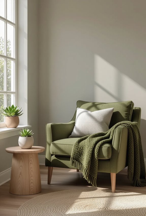 subdued grey olive retreat