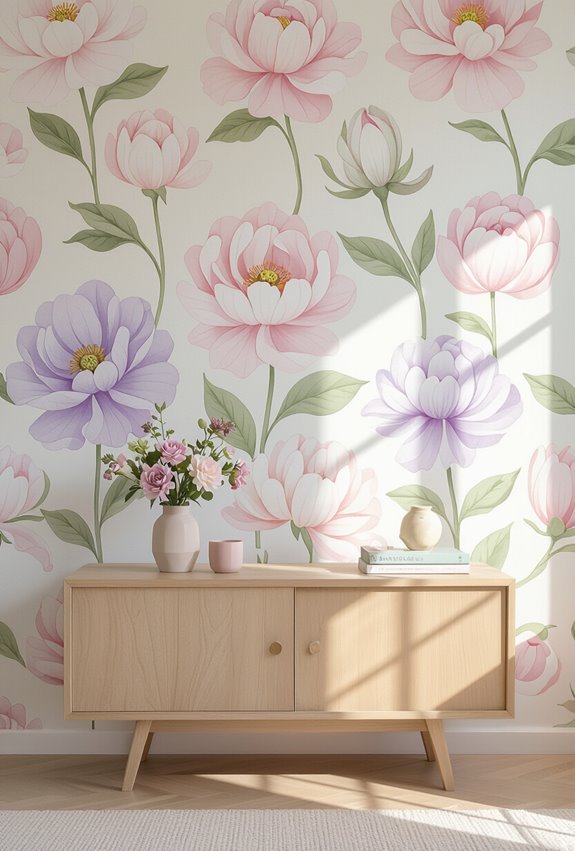 subtle bold pastel floral