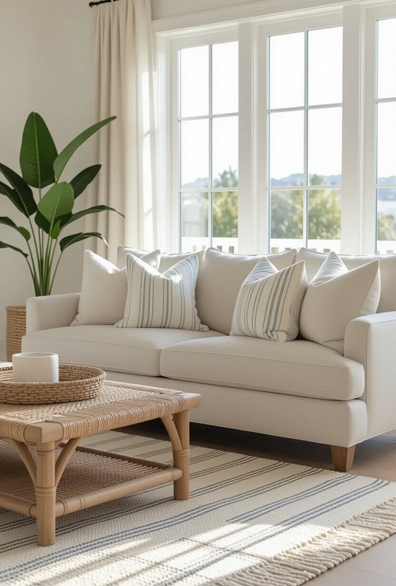 subtle coastal pinstripe texture