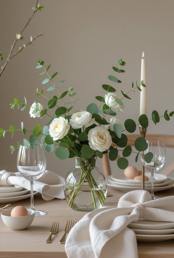 subtle eucalyptus greenery for easter