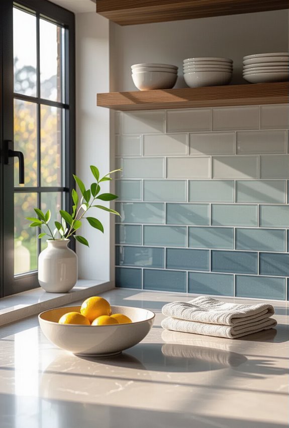 subtle gradient backsplash visual