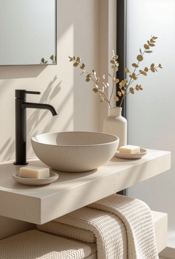 subtle matte honed textured surfaces