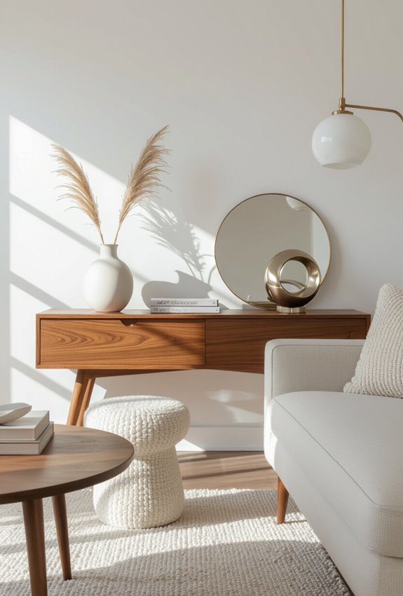 subtle metallic accents elevate interior