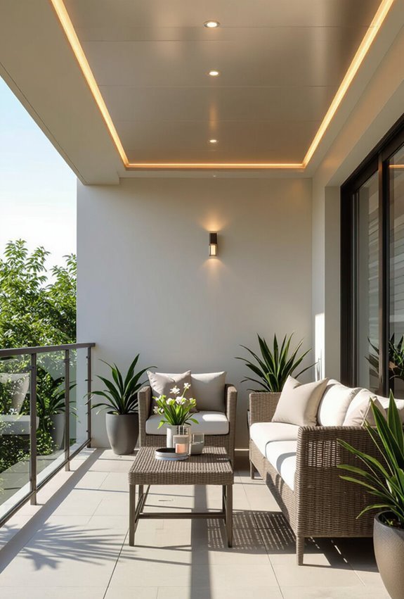 subtle metallic accents for ceilings