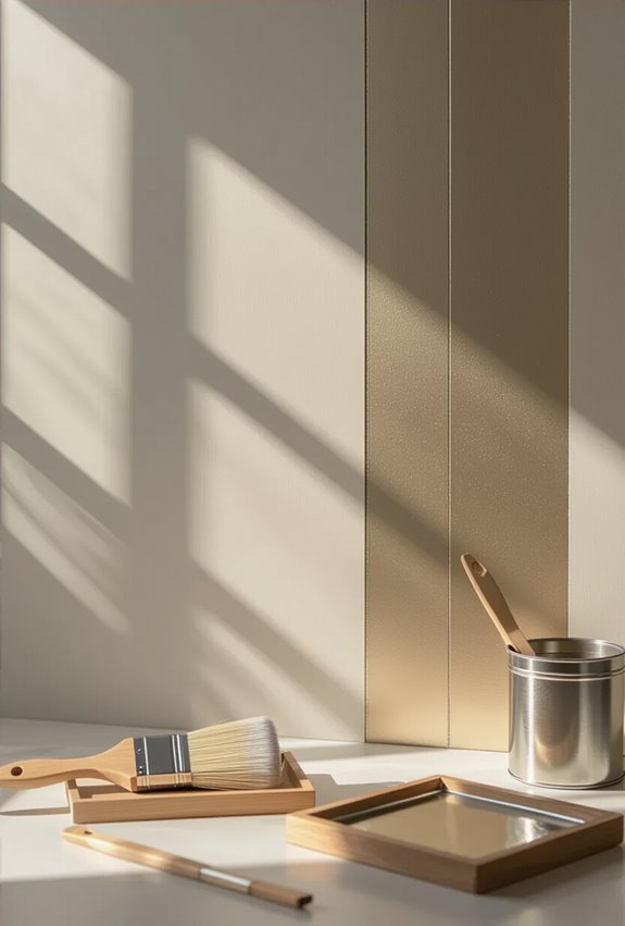 subtle metallic trim accents
