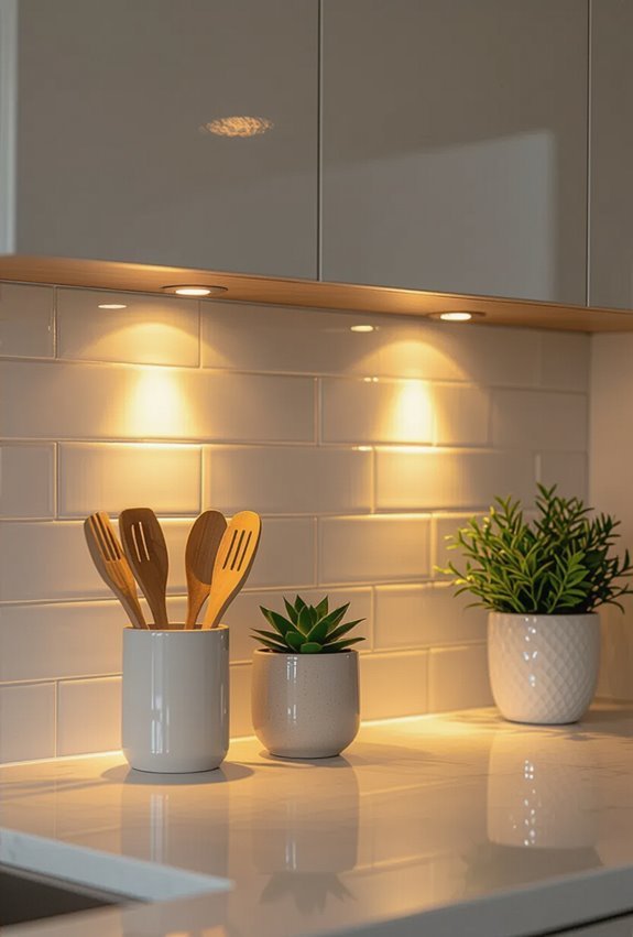 subtle recessed backsplash glow