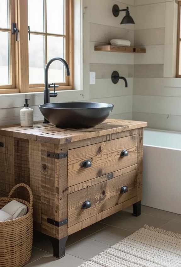 subtle reclaimed wood and metal