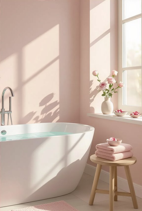 subtle romantic pastel pink