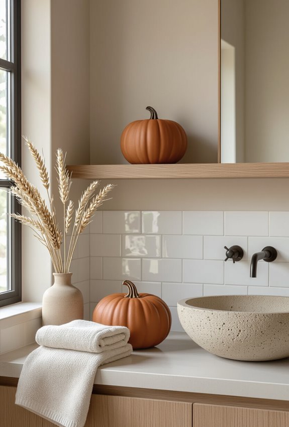 subtle sculptural neutral pumpkins