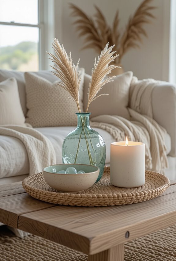 subtle sea glass coastal accents
