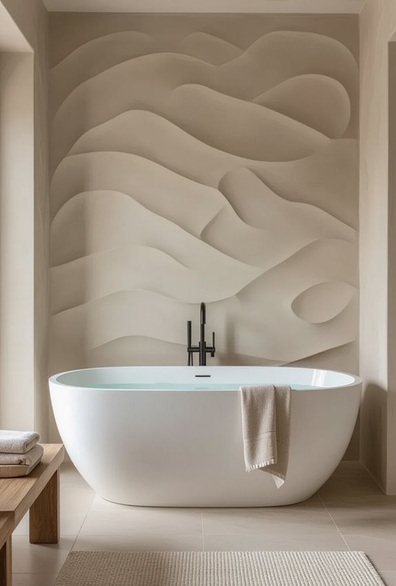 subtle textured accent focality