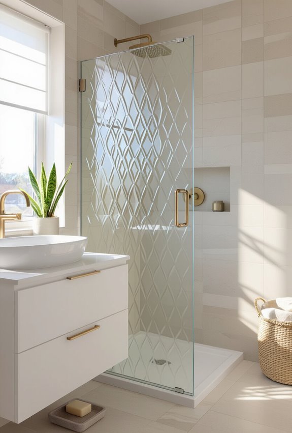 subtle textured privacy with light