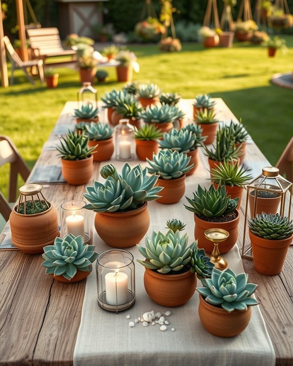 succulent arrangements enhance ambiance