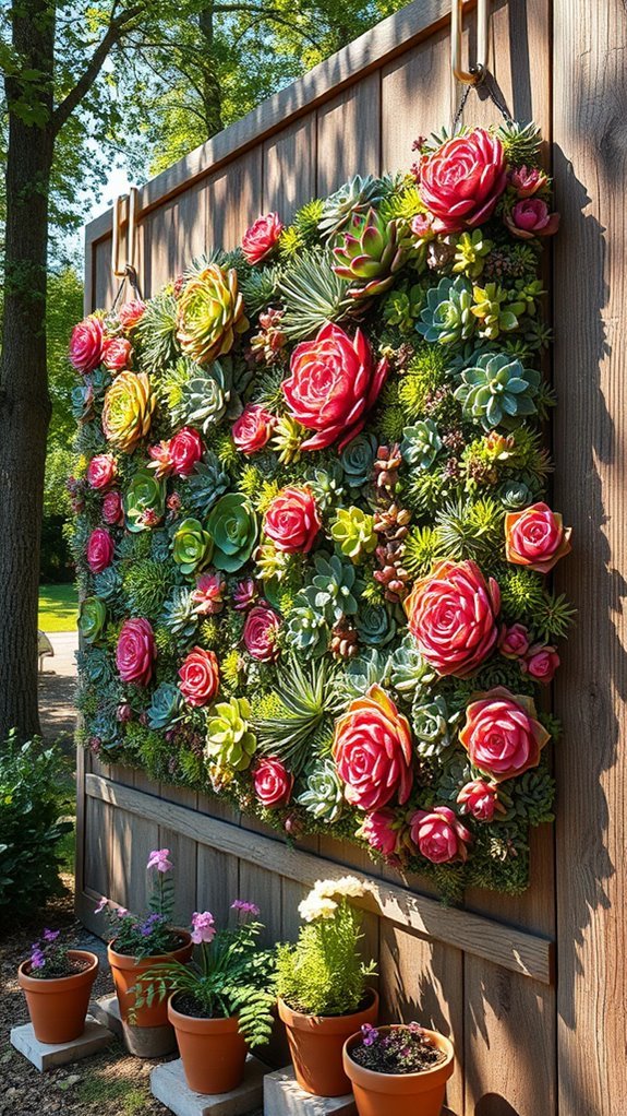 succulent wall art creation
