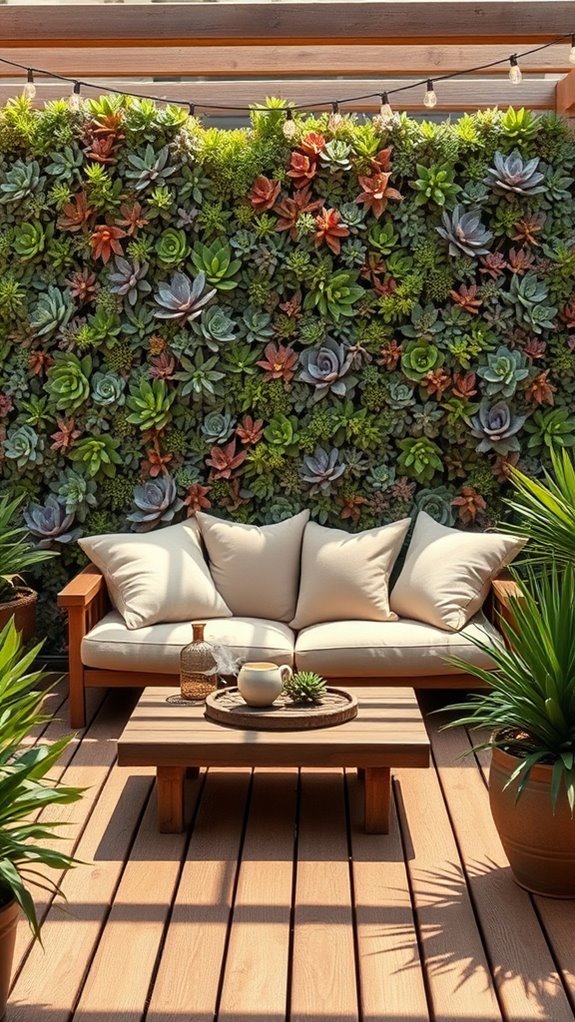 succulent wall garden display
