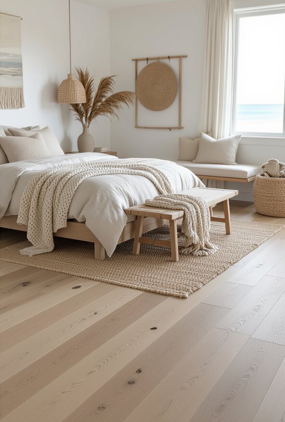 sun bleached coastal hardwood floors
