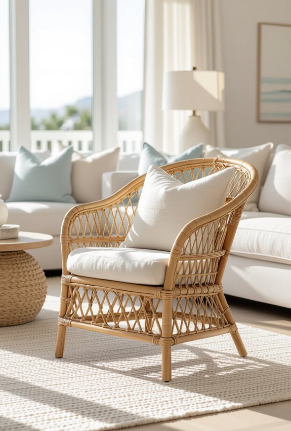 sun bleached rattan coastal charm