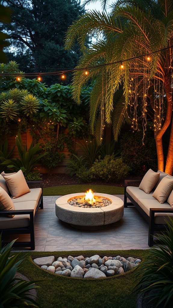 sunken seating area retreat