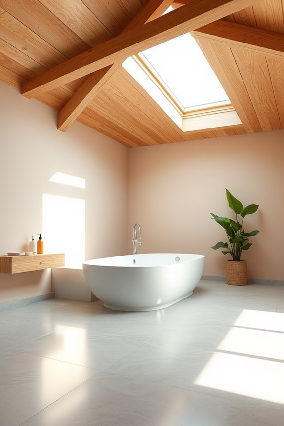 sunken tub for relaxation