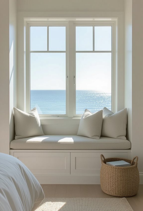 sunlit built in coastal nook
