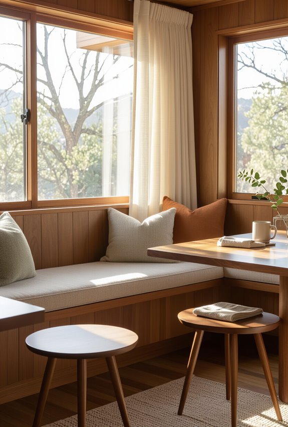 sunlit mid century window nook