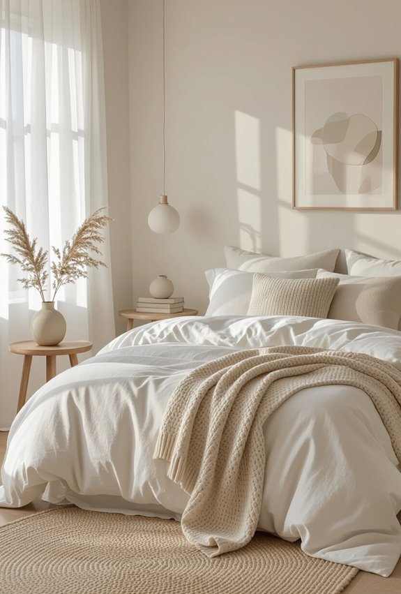 sunlit neutral serene bedroom style