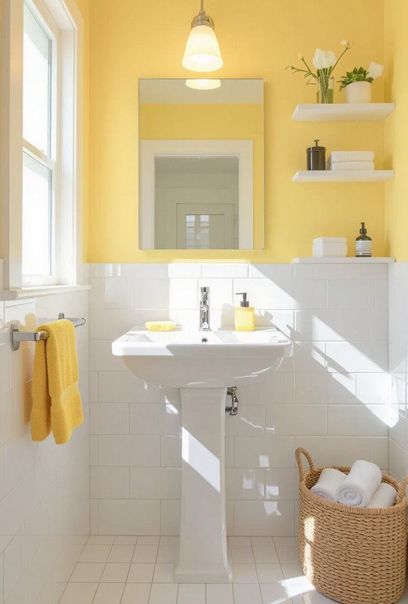 sunny yellow crisp white