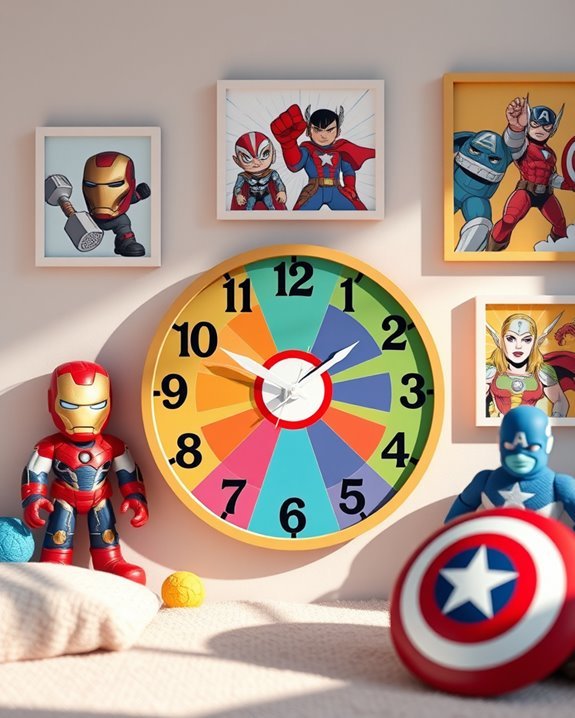 superhero clocks for decor