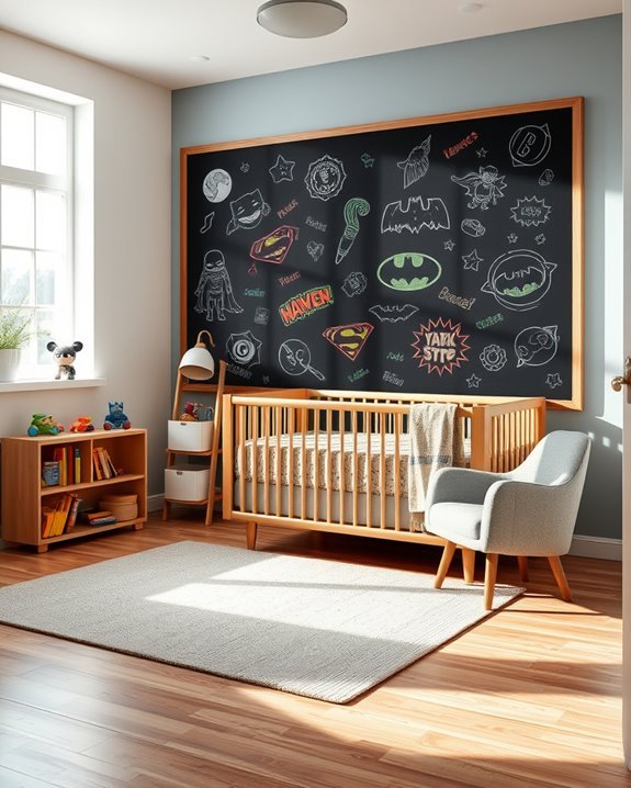 superhero themed chalkboard creativity