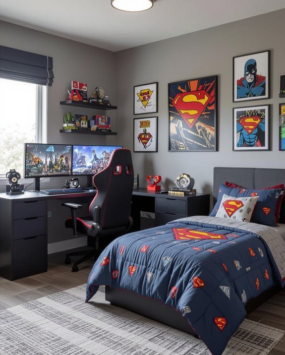 superhero themed gaming sanctuary